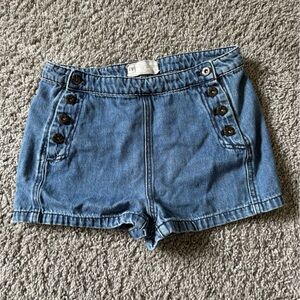 Free People Blue Jean Shorts